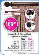 Curtain Track Clip-on Wood-2m rod