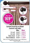 Curtain Track Clip-on Wood-3m rod