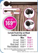Curtain Track Clip-on Wood Flute Holdback