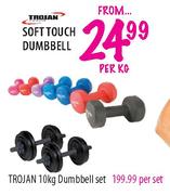 Trojan 10Kg Dumbbell Set-Per Set