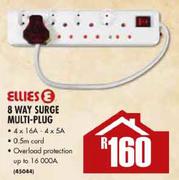 Ellies 8 Way Surge Multi-Plug