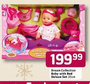 Dream Collection Baby With Bed Deluxe Set-35cm