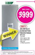 Defy Metallic Silver Bottom Freezer Fridge (DFC396) - 284 Ltr