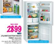 KIC White Bottom Freezer Fridge (KB6032WH) - 276 Ltr