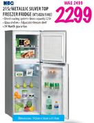Metallic Silver Top Freezer Fridge (KT5023/1ME) - 215 Ltr