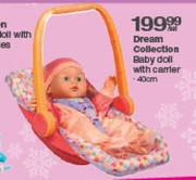 Dream Collection Baby Doll With Carrier-40cm Per Set