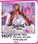 Sparkle Girlz Princess Doll With Horse Play Set-25cm Per Set