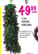 2.7m Cherry Garland Each