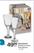 Ravenhead Ambience Wine/Flute Glasses-4 Pack Per Pack
