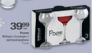 Poem Witwyn/Roolwyn/Sjampanjeglase-3 Pack Per Pack