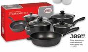 Cast Aluminium Cookware Set With Glass Lids-7 Piece Per Set