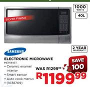 Samsung Silver Finish Electronic Microwave-40Ltr