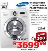 Samsung White Front Loading Deep Foam Washing Machine-7kg