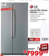 LG Metallic Finish Side-By-Side Fridge/Freezer-537Ltr