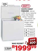 Defy White Chest Freezer-205Ltr