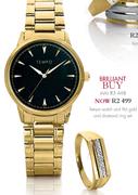 Tempo Watch And 9ct Gold And Diamond Ring Set
