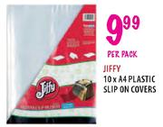 Jify 10XA4 Plastic Slip On Covers-Per Pack