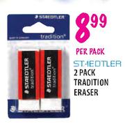 Staeotler 2 Pack Tradition Eraser-Per Pack