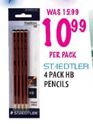 Staedtler 4 Pack HB Pencils-Per Pack