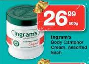 Ingram's Body Camphor Cream Assorted-Each