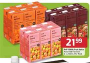 PnP 100% Fruit Juice Assorted Flavours-6x200ml Per Pack