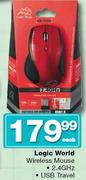 Logic World Wireless Mouse 2.4GHz USB Travel-Each