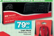 Logic World Multimedia USB Keyboard-Each