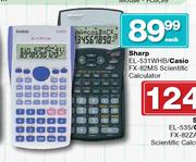 Sharp EL-531WHB/Casio FX-82MS Scientific Calculator-Each