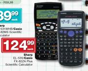 Sharp EL-535/Casio FX-82ZA Plus Scientific Calculator-Each
