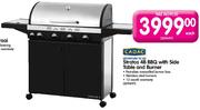 Cadac Stratos 4B BBQ with Side Table and Burner-Each