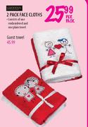 Glodina 2 Pack Face Cloths-Per Pack