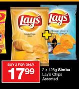 Simba Lay's Chips Assorted-2x125g