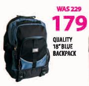 Quality Blue Backpack-18"