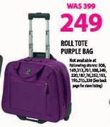 Roll Tote Purple Bag