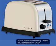 Platinum 2-Slice Toaster With Bread Tray