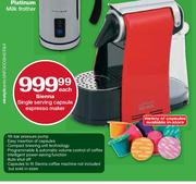 Sienna Single Serving Capsule Espresso Maker Each