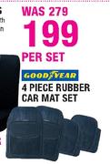 Goodyear 4 Piece Rubber Car Mat Set