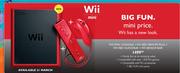 Wii Mini Console + Wii Remote Plus + Wii Red Nunchuk + Wii Sensor Bar
