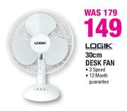 Logik Desk Fan-30cm
