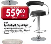 Gio Bar Stool With Round Back