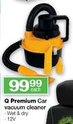 Q Premium Car Vacuum Cleaner Wet & Dry-12V Each