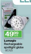 Lumaglo Rechargeable Spotlight Globe-BC/ES Each