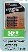 Super Power Batteries AAA/AA-4's Pack