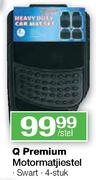Q Premium Motormatjiestel Swart-4 Stuk