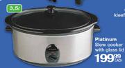 Platinum Slow Cooker With Glass Lid-3.5ltr Each