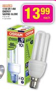 Osram 11W Or 14W Energy Saving Globe-Each