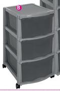 Big Jim 3 Draw Smokey Mobile Drawer-Each
