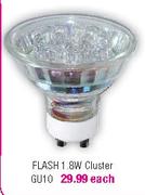 Flash 1.8W Cluster GU10-Each