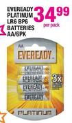 Eveready Platinum LR6 BP6 Batteries A4/6PK-Per Pack