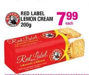 Red Label Lemon Cream-200g Each